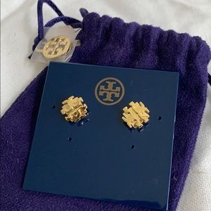 COPY - Tory Burch Small T Logo Stud Earrings